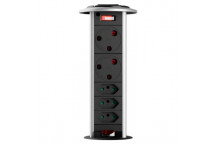 POWERDOCK BLK/SIL SOCK 6W RETRACT.3X3P 3X2P        PDOMK1
