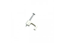 CABLE CLIP FLAT 14.5MM WHT /100