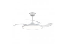 SYNERJI 42\" RETRACTABLE 3 BLADE FAN 50W LED CCT WHITE (SYF3B65WH)