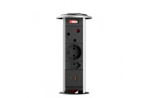 POWERDOCK 2X16 1X2P SCH A@C /USB MK1.1C BLK/SIL   MDOMK1.1AC