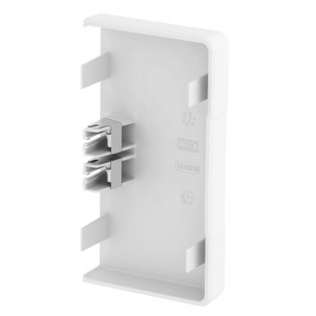OBO RAPID 45 PVC END CAP   SNG WHITE 6113110
