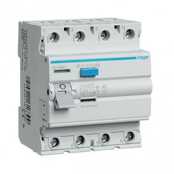 HAGER 63A 4P E/LEAKAGE    CD464J