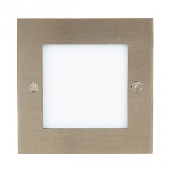KJ35A S/S SQ MED PLAIN LED   (FOOTLIGHT)+