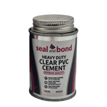 GLUE PVC S&B CLEAR 118ML HD IN TIN  SB33021