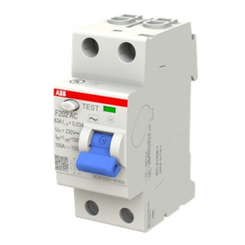 ABB 63A DP 10KA EARTH LEAKAGE F202AC-63/0.03