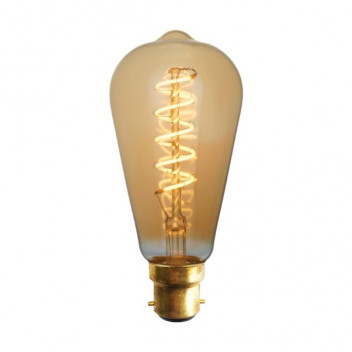 FILAMENT LED 4W DECO ST64 DIMMABLE BC AMBER (SYNERJI)