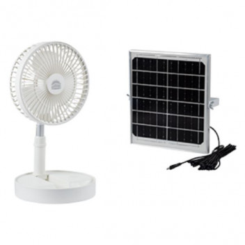 RECHARGEABLE FOLDING FAN WITH SOLAR PANEL RF33W