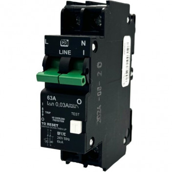 CBI 63A 1PH 6KA EARTH LEAKAGE (NO O/LOAD) QF17C