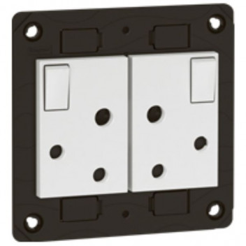 ARTEOR 16A DUO SW.SOCKET   ON FRAME WHT 572022
