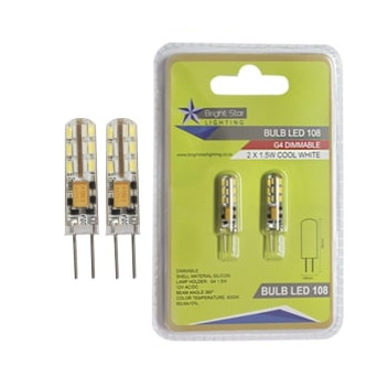 BI-PIN 1.5W G4 CW BULB LED 2PK BULB LED108