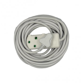LEAD 10M 16A DBL.COUP WHITE