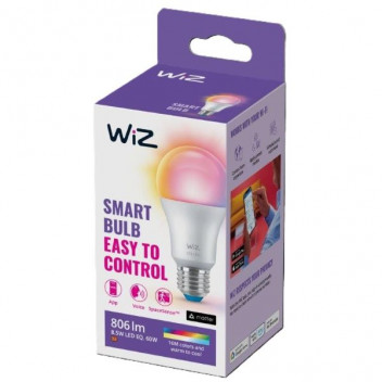WIZ A60 8W=60W RGBW LED E27 SMART LAMP PHILIPS