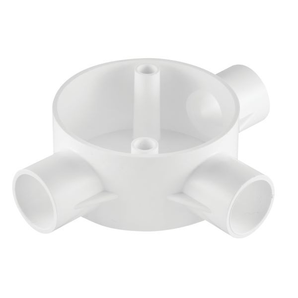 PVC 25MM 3WAY RND BOX 9015 (PKT=20)